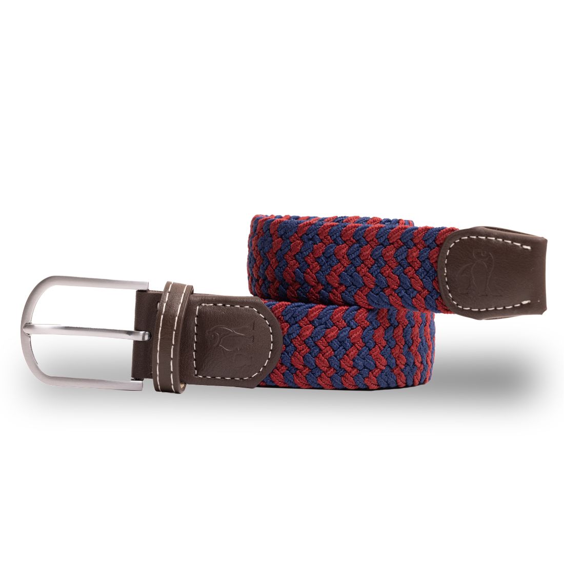 Burgundy Zigzag Recycled Woven Belt