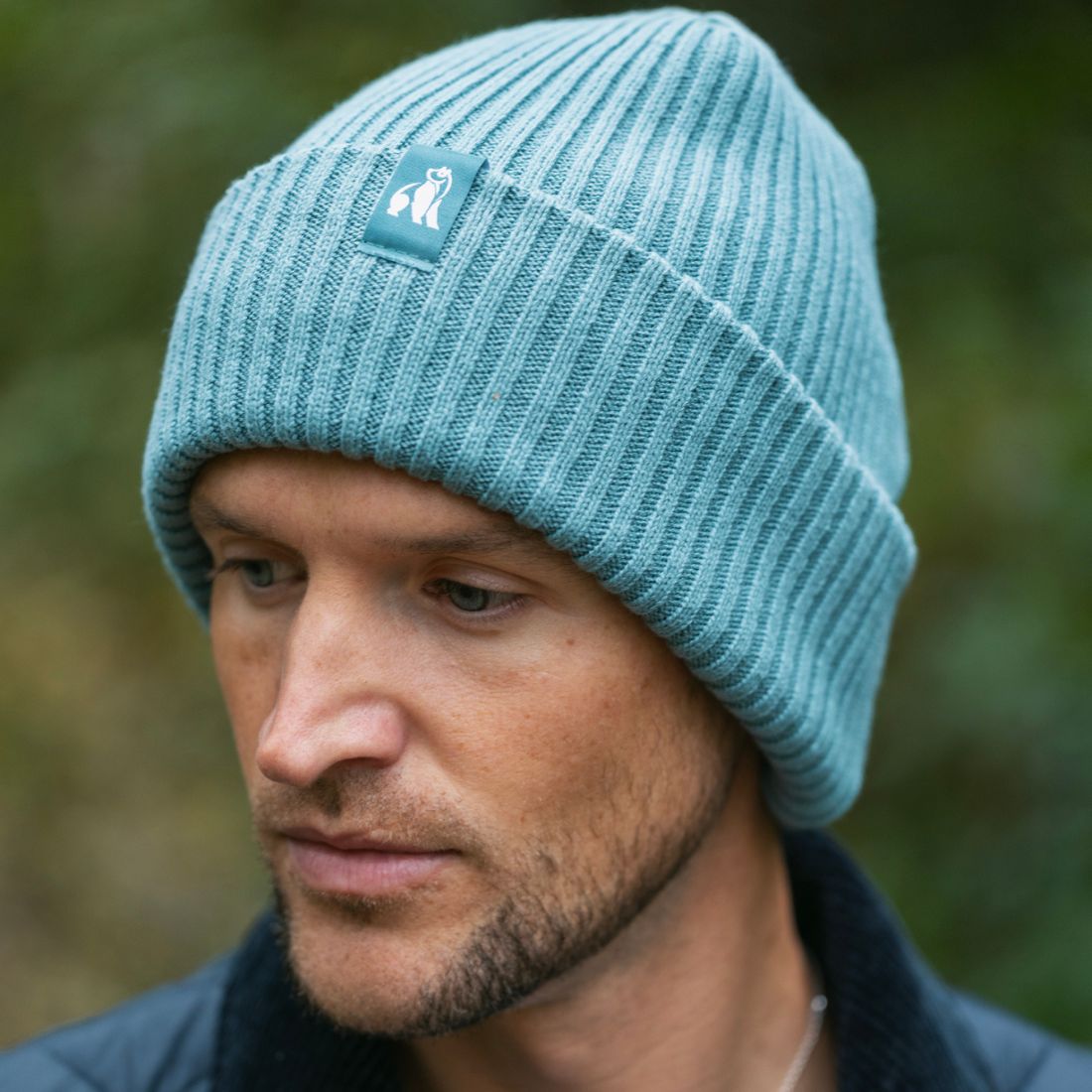 Turquoise Organic Cotton Beanie