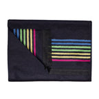 Black Fine Stripe Bamboo Scarf