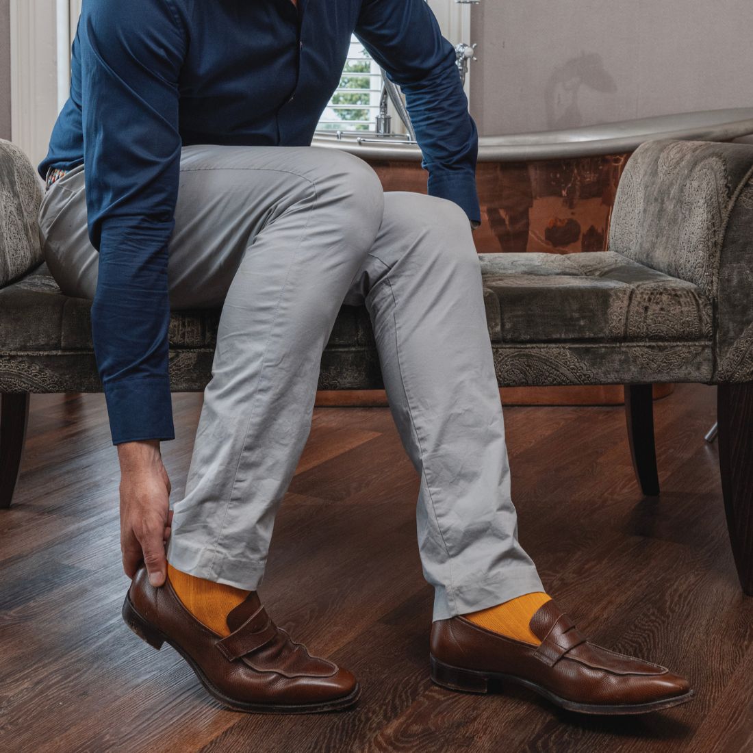 Bumblebee Yellow Bamboo-Blend Socks