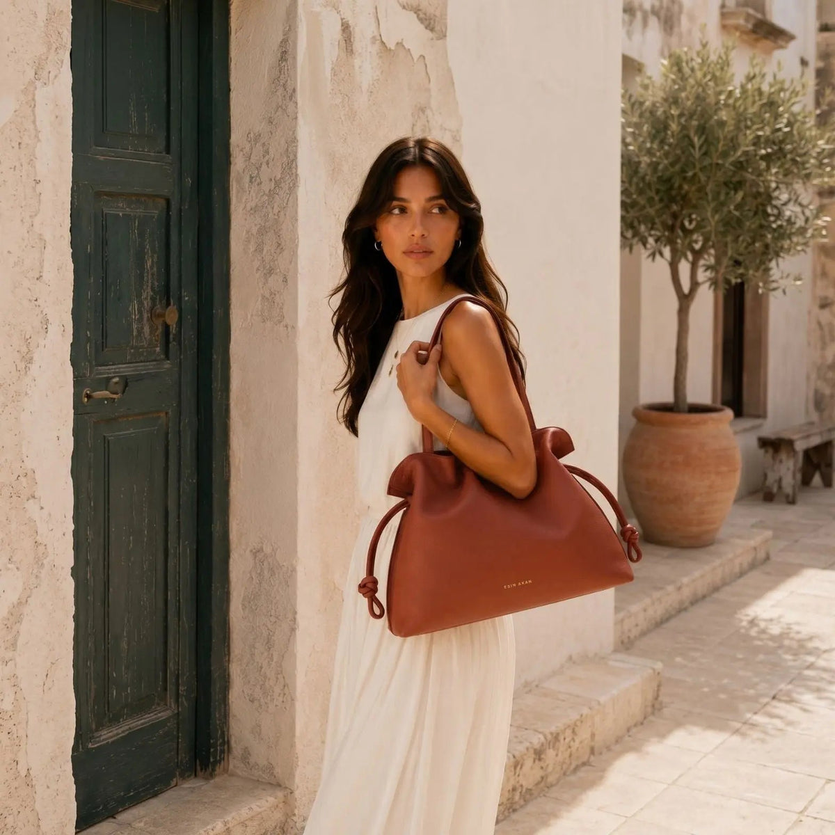 Large Emma Laptop Tote, Terracotta