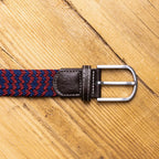 Burgundy Zigzag Recycled Woven Belt