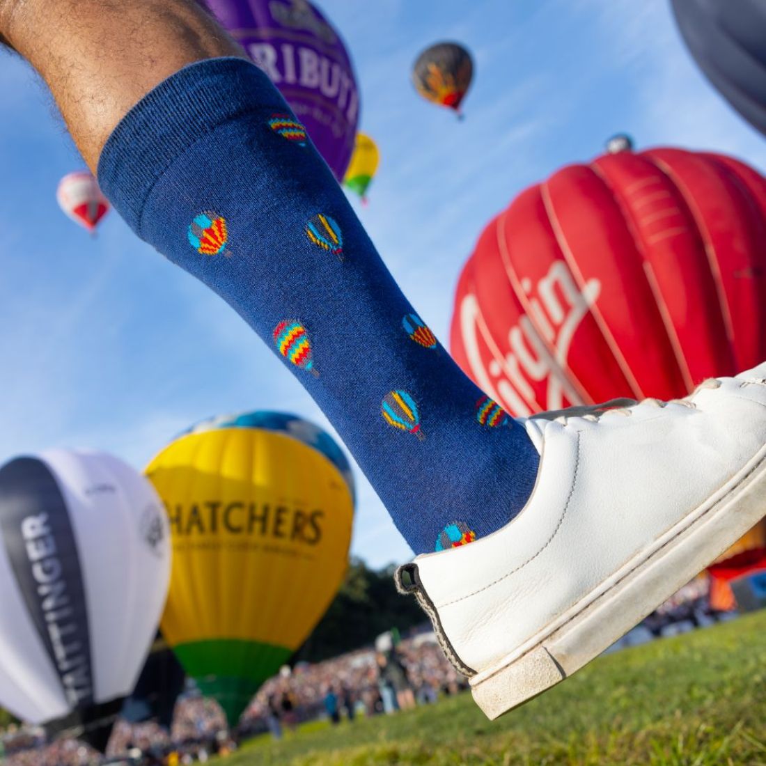 Hot Air Balloon Bamboo-Blend Socks