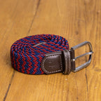 Burgundy Zigzag Recycled Woven Belt