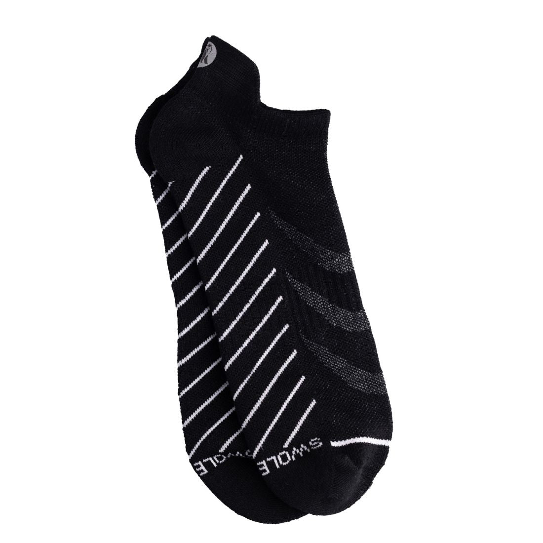 Black Bamboo-Blend Performance Trainer Socks