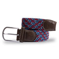 Blue & Red & White Dot Recycled Woven Belt