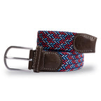 Blue & Red & White Dot Recycled Woven Belt
