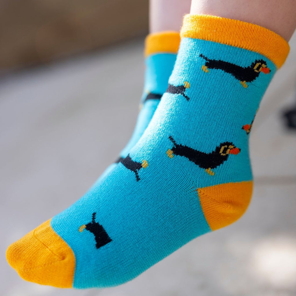 Children's Sausage Dog Bamboo-Blend Socks