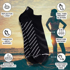 Black Bamboo-Blend Performance Trainer Socks