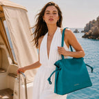 Large Emma Laptop Tote, Teal