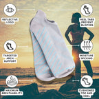 Grey Bamboo-Blend Performance Trainer Socks