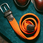 Tangerine Orange Recycled Woven Belt