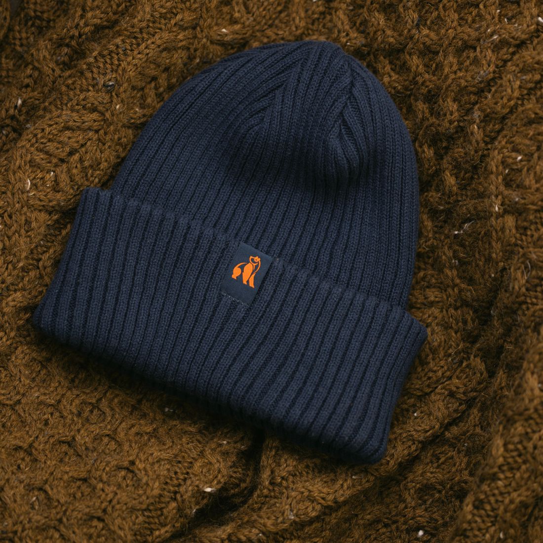 Navy Organic Cotton Beanie