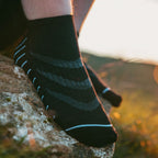 Black Bamboo-Blend Performance Trainer Socks