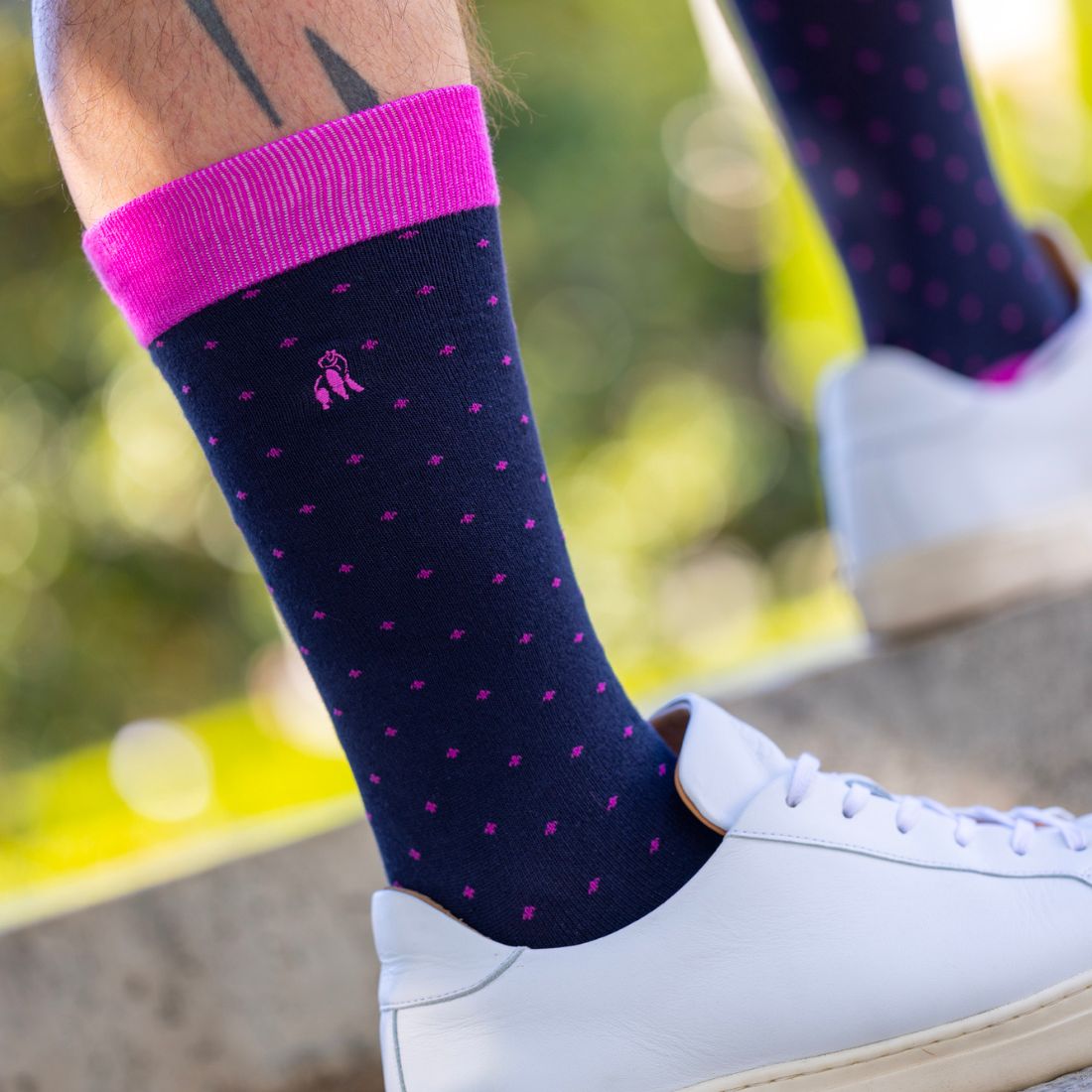 Spotted Pink Bamboo-Blend Socks