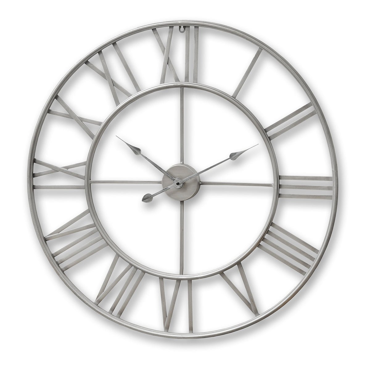 Large Silver Skeleton Wall Clock – alternate view 2
