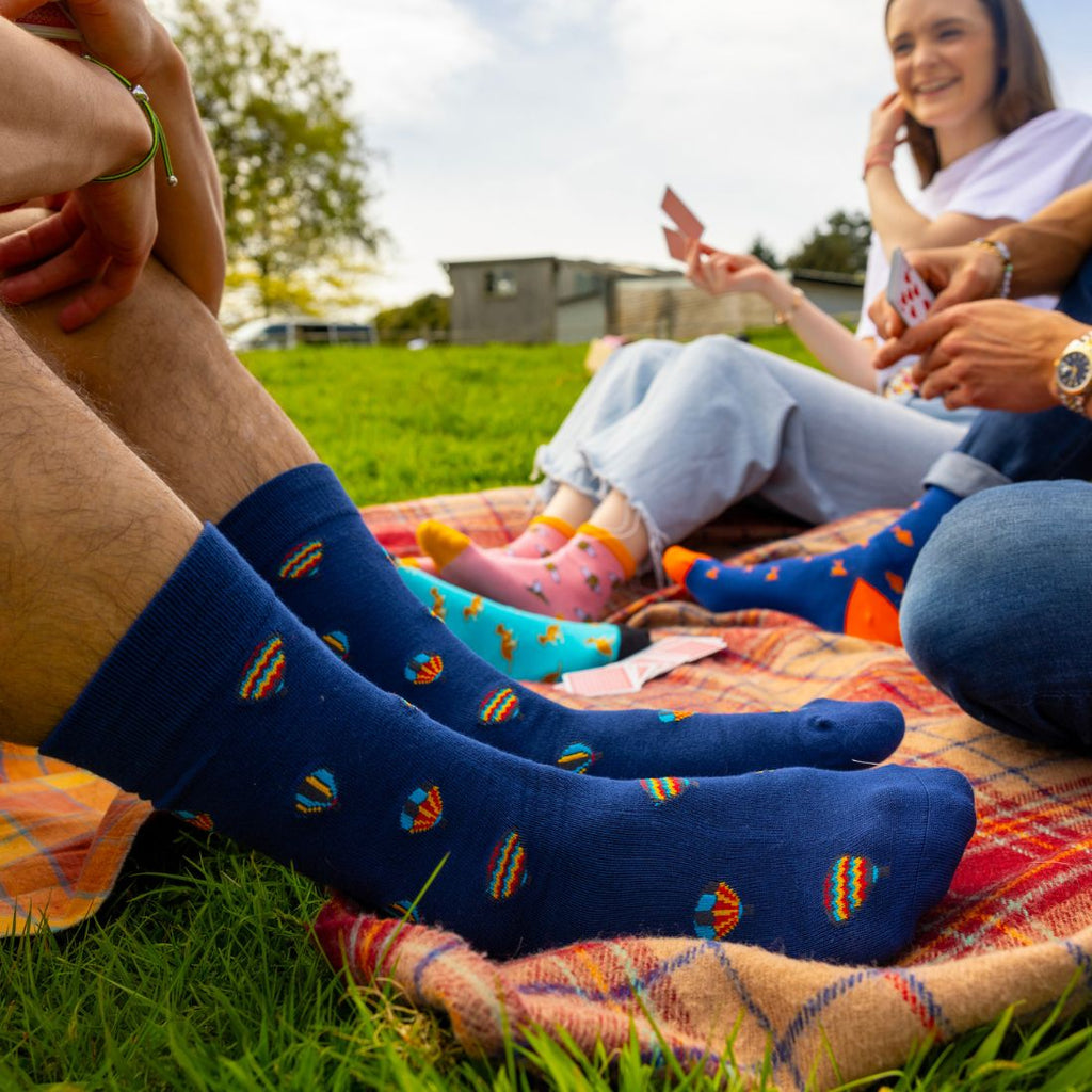 Hot Air Balloon Bamboo-Blend Socks