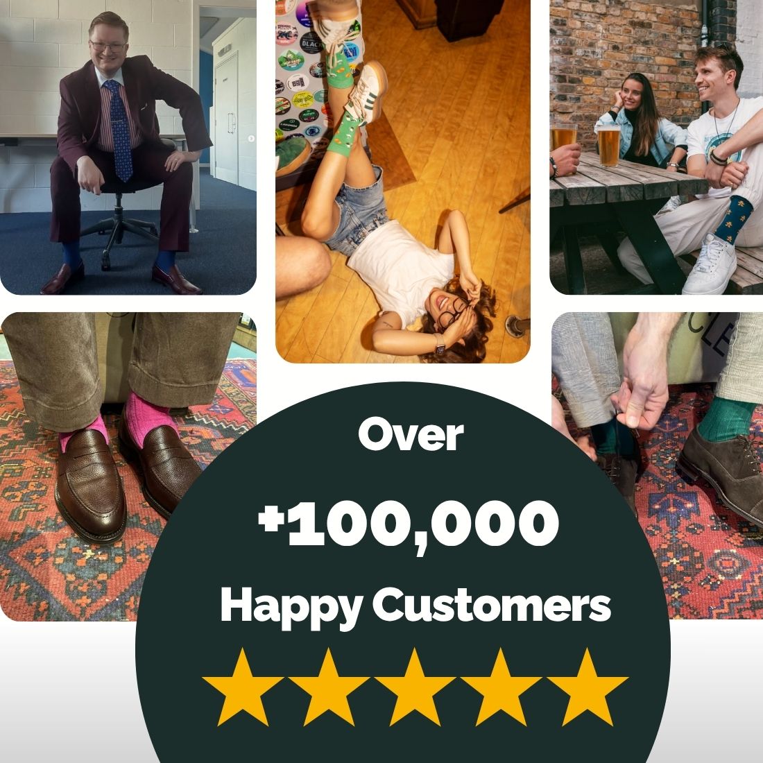 Everyday Bamboo-Blend Socks, Choice of Designs