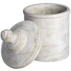 Large Antique White Cannister – alternate view 2