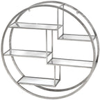 Large Circular Silver Wall Hanging Multi Shelf – alternate view 2