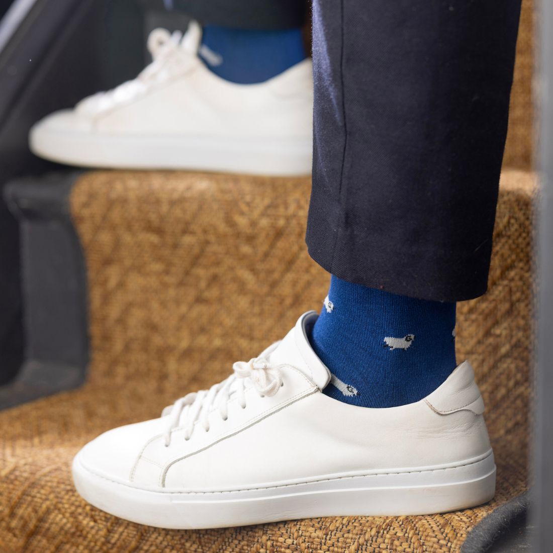Navy Sheep Bamboo-Blend Socks