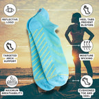 Blue Bamboo-Blend Performance Trainer Socks