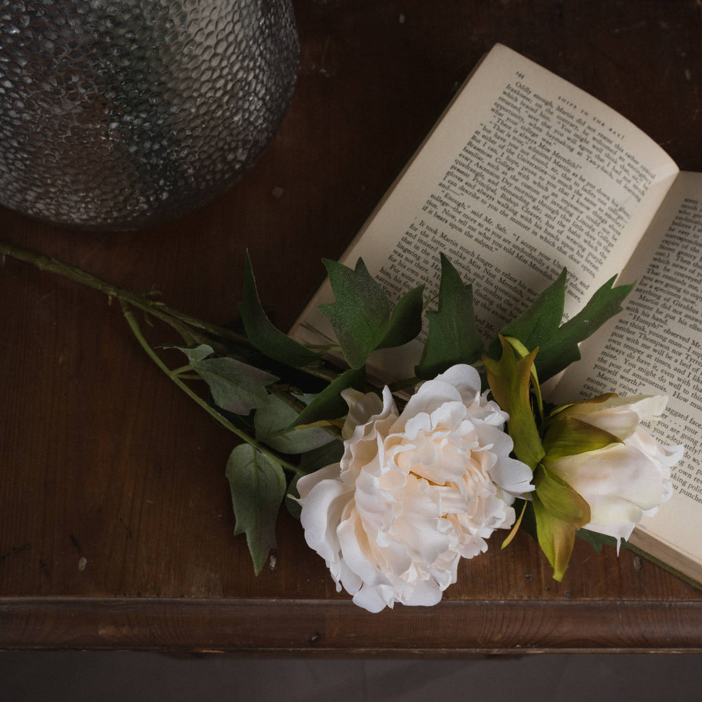 White Fashion Peony – alternate view 2