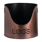 Copper Finish Logs And Kindling Buckets & Matchstick Holder – alternate view 3
