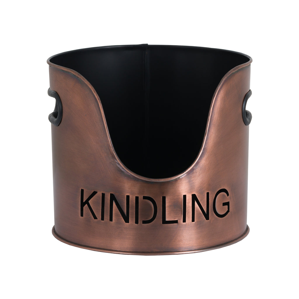 Copper Finish Logs And Kindling Buckets & Matchstick Holder – alternate view 4