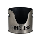 Pewter Finish Logs And Kindling Buckets & Matchstick Holder – alternate view 4