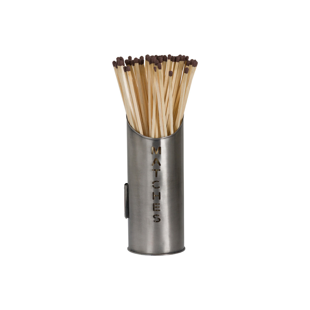 Pewter Finish Logs And Kindling Buckets & Matchstick Holder – alternate view 5
