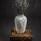 Aged Stone Tall Ceramic Vase – alternate view 4