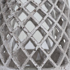 Large Conical Ceramic Lattice Hurricane Lantern – alternate view 2