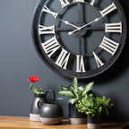 Metallic Grey Ceramic Planter – alternate view 3