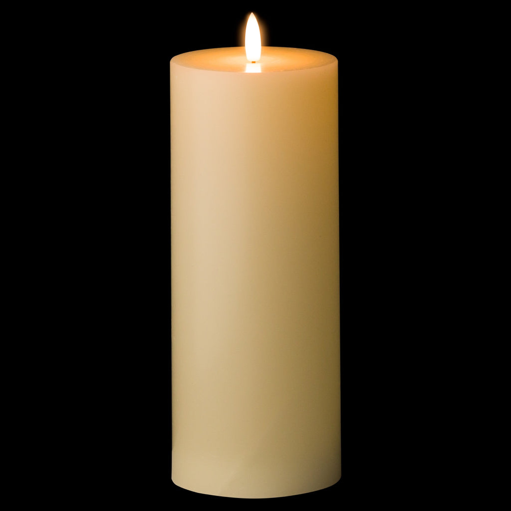 Luxe Collection Natural Glow 3.5 x 9 LED Cream Wax Candle – alternate view 2