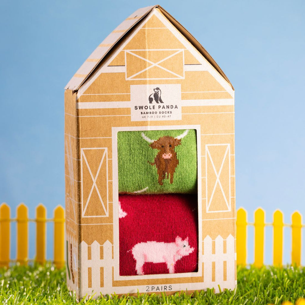 Barn Bamboo-Blend Sock Gift Box, 2 Pairs