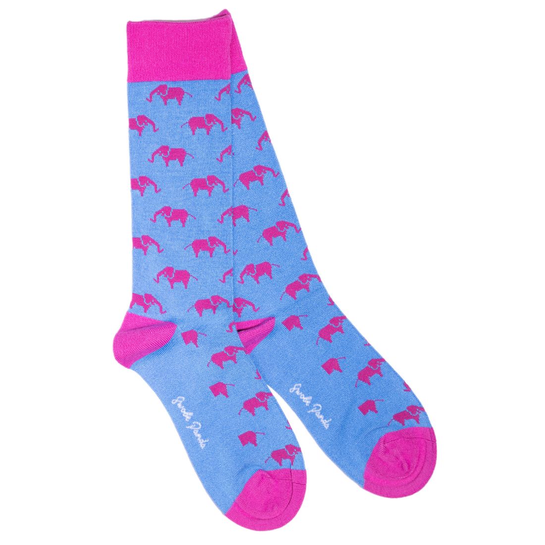 Elephant & Flamingo Bamboo-Blend Sock Bundle, 4 Pairs