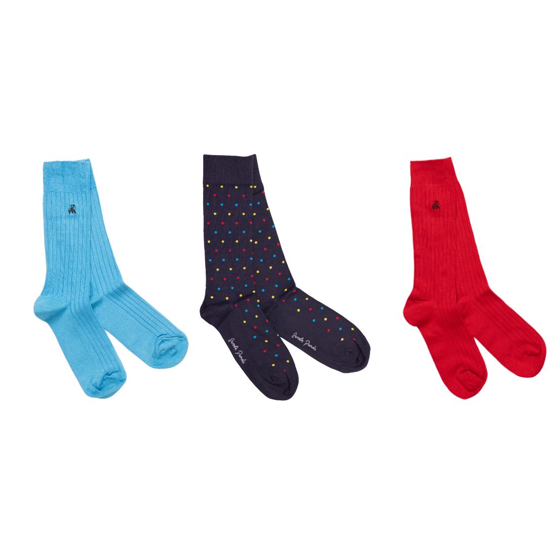 Multi Spot Bamboo-Blend Sock Gift Box, 3 Pairs