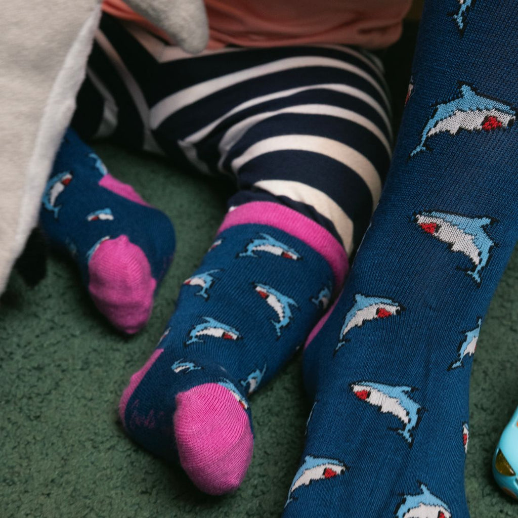Children's Shark Bamboo-Blend Socks