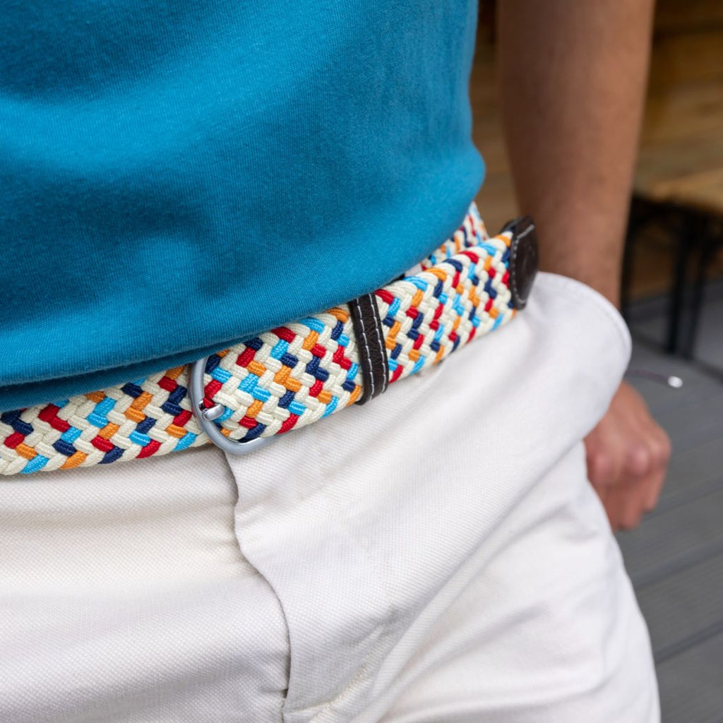 Multicolour Zigzag Recycled Woven Belt