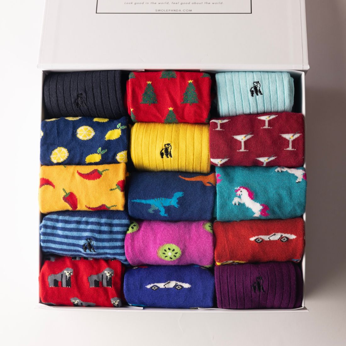 Build Your Own Bamboo-Blend Sock Gift Box, 15 Pairs
