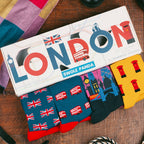 London Bamboo-Blend Sock Gift Box, 4 Pairs