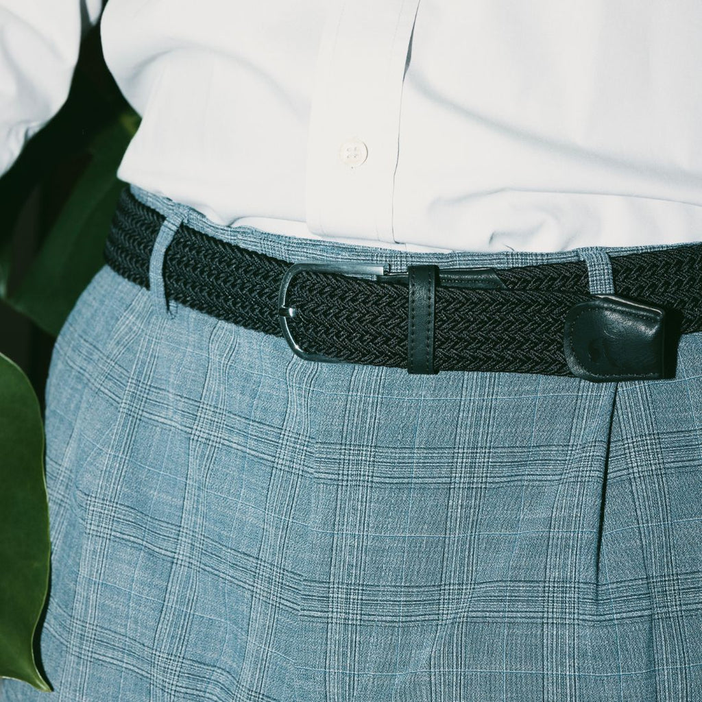 Jet Black Recycled Woven Belt