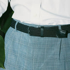 Jet Black Recycled Woven Belt
