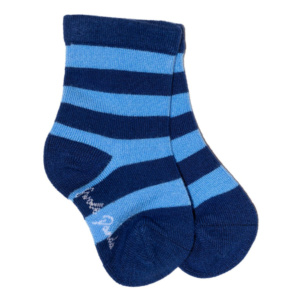 Children's Blue Stripe Bamboo-Blend Socks