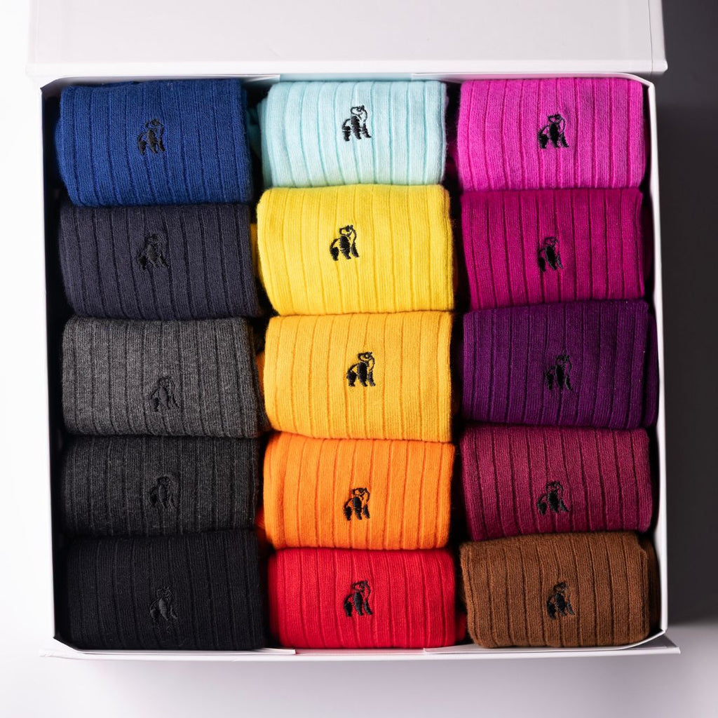 Build Your Own Bamboo-Blend Sock Gift Box, 15 Pairs