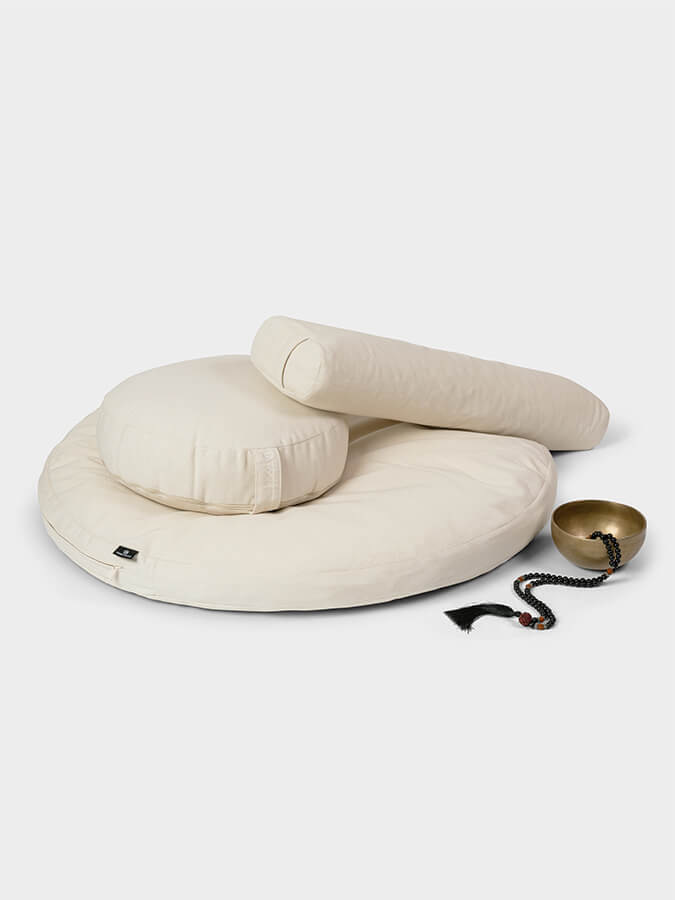 Yoga Studio EU Round Organic Zabuton Meditation Cushion Kit, Zafu & Pranayama