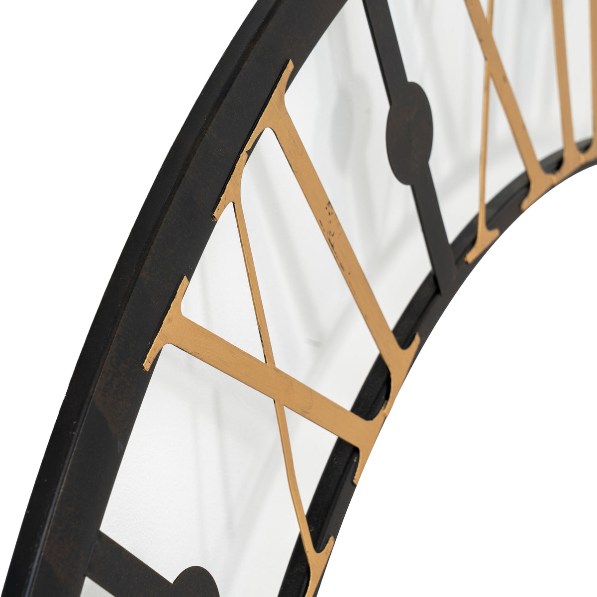 Black And Gold Skeleton Clock – alternate view 2