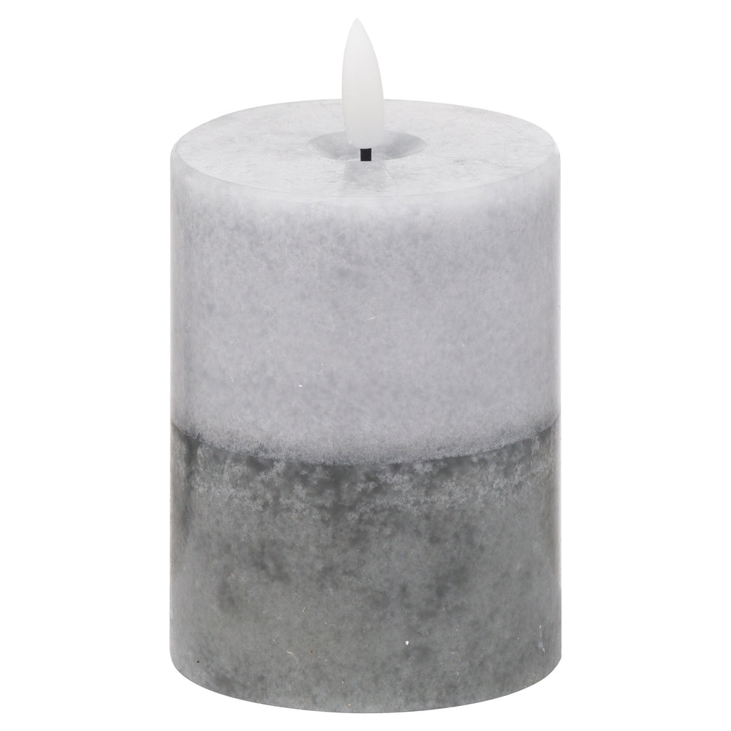 Luxe Collection Natural Glow 3x4 Stone LED Wax Candle