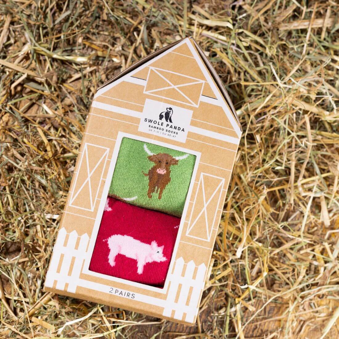Barn Bamboo-Blend Sock Gift Box, 2 Pairs